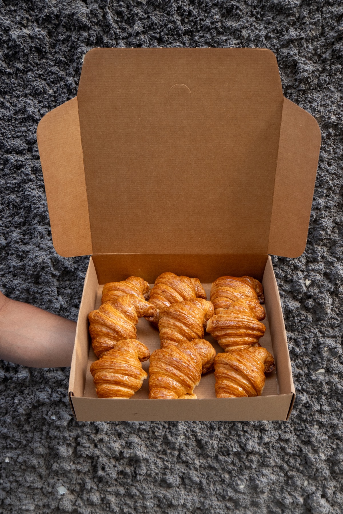 Box of 9 plain medialunas